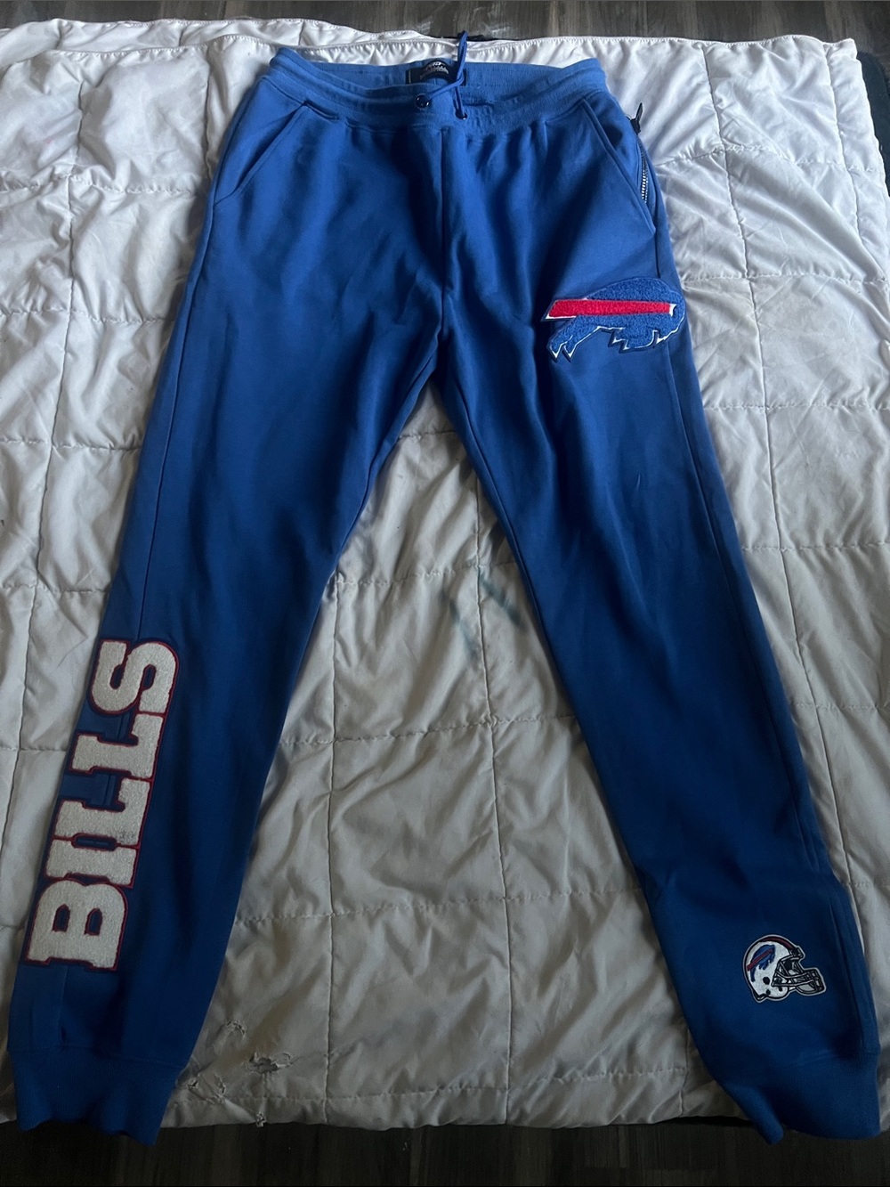 MENS PRO STANDARD BILLS FOOTBALL BLUE DRAWSTRING SWEATPANTS